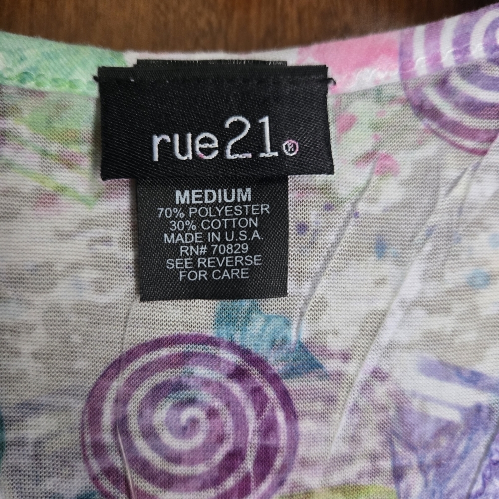 Rue 21 Colorful Tank Top Crop Top - Picture 3 of 3